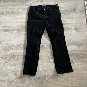 Old Navy Black Corduroy Straight leg Cropped Pants